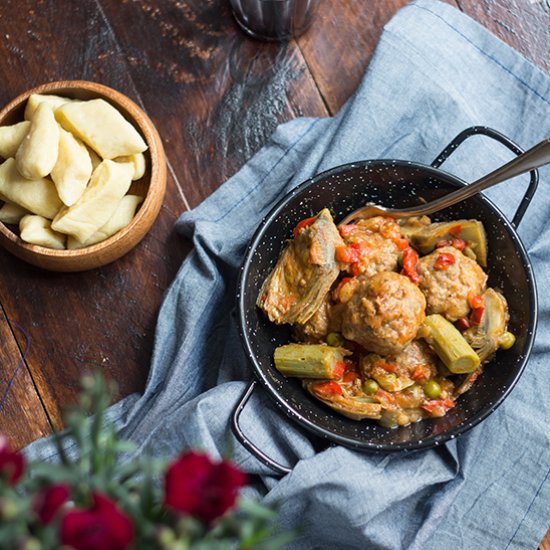 Meatballs with Artichokes