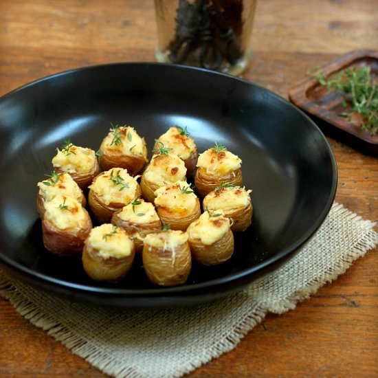 Cheddar Horseradish Potato Poppers