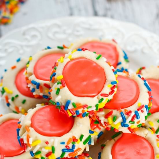 Iced Thumbprint Cookies