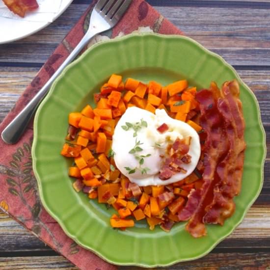 Poached Eggs with Roasted Squash