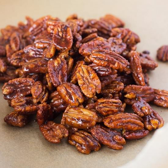 Cayenne Sweet and Spiced Pecans