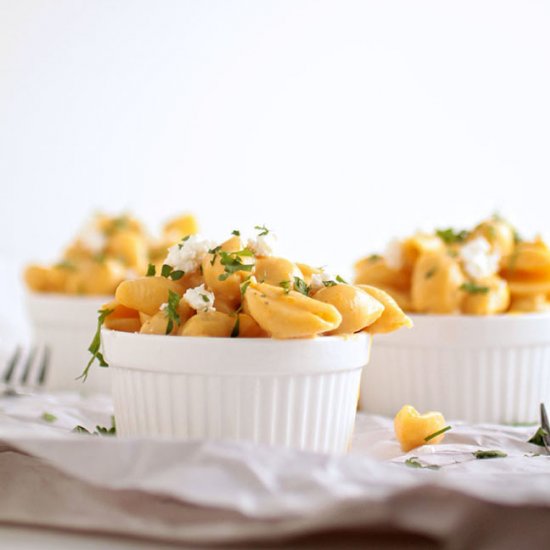 Butternut squash mac and cheese