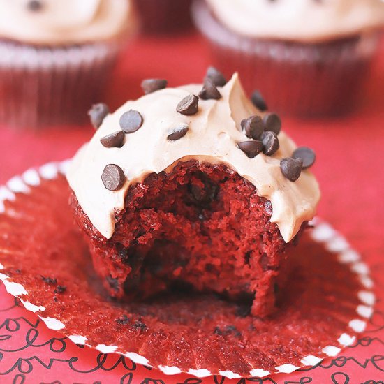 Vegan Red Velvet Chocolate Chip Cup