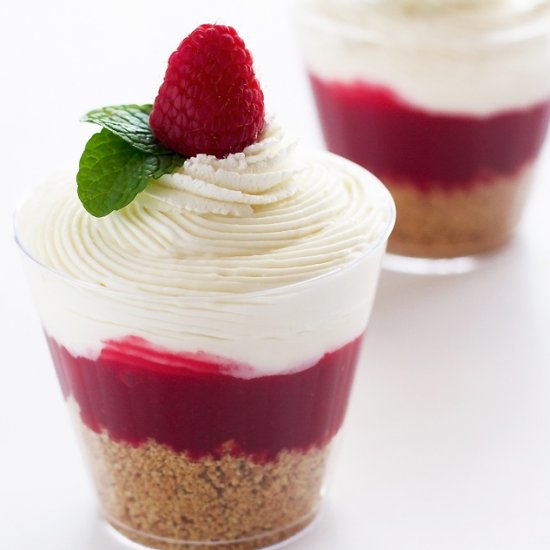 No Bake Cheesecake + Berry Sauce