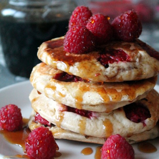 Raspberry pancakes