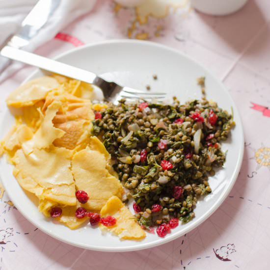 Chopped Herbs and Lentil Salad