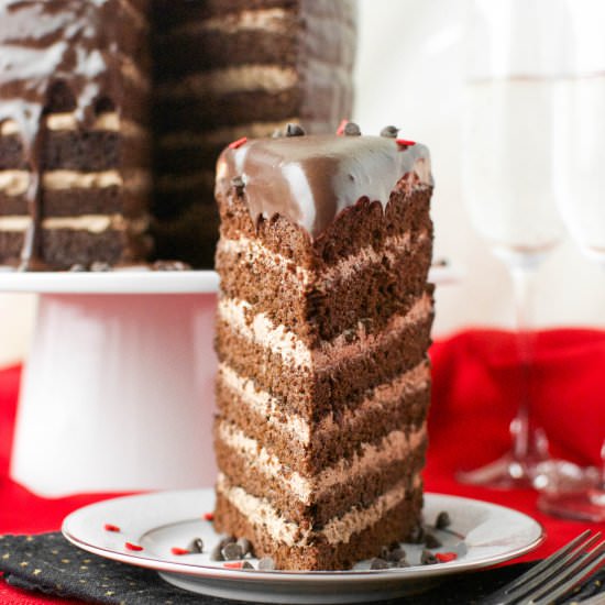 Mile High Chocolate Mousse Cake