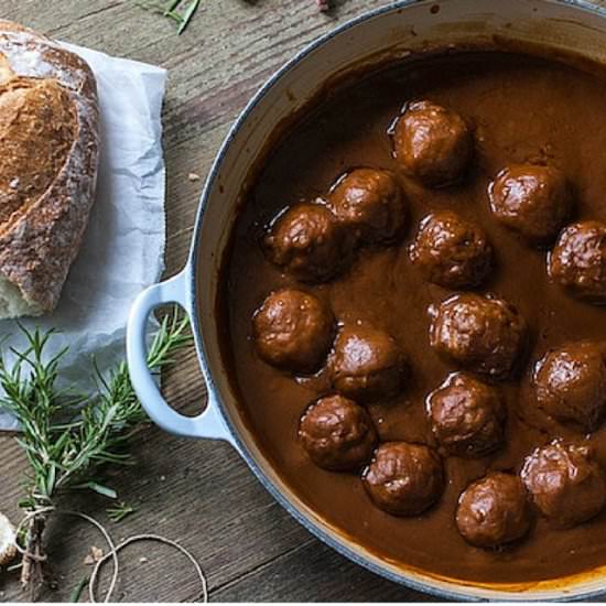 Oxtail beef meatballs