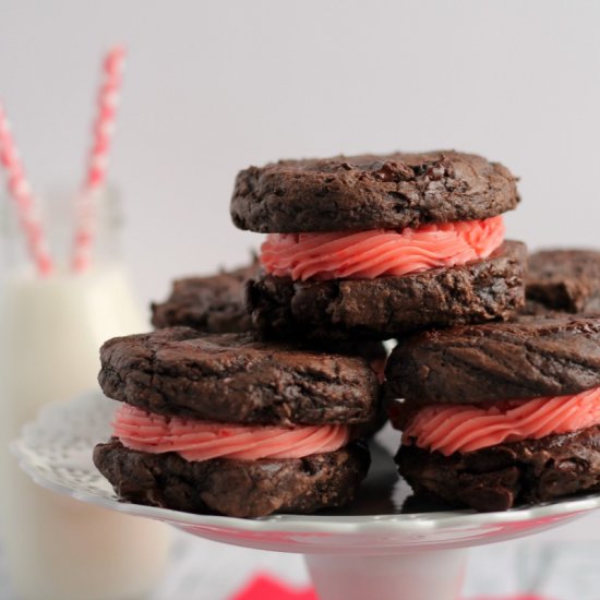 Cherry Cordial Brookie-wiches