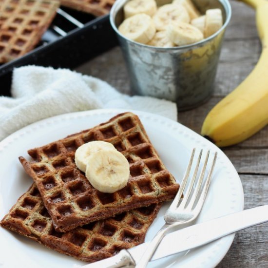 Banana Flaxseed Waffles