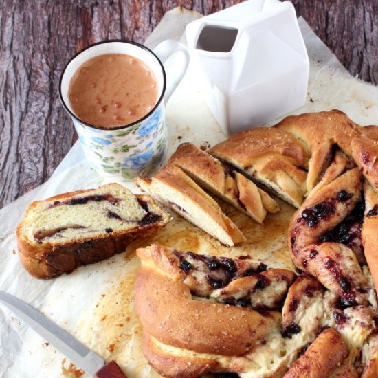 Blueberries Flip Sweet Bread