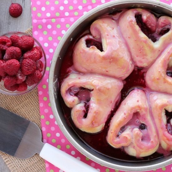 Valentine’s Day Raspberry Rolls