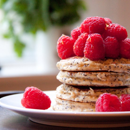 Lemon and Poppy Seed pancakes