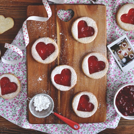 Raspberry Linzer Cookies