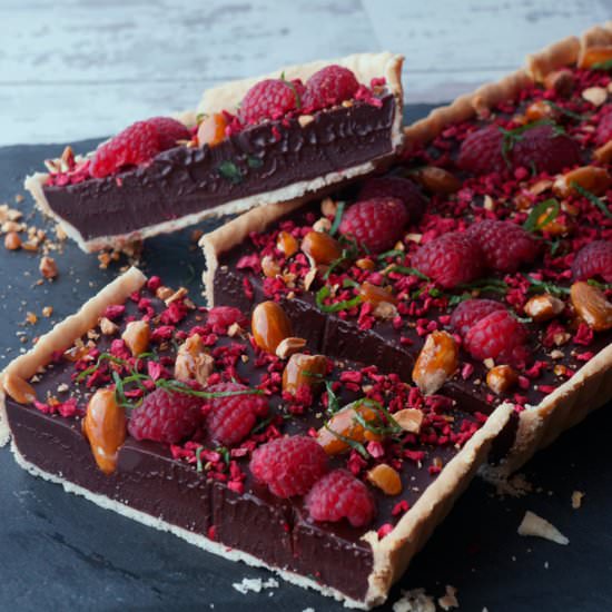 Chocolate & Raspberry Tart