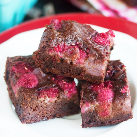 Raspberry Swirl Brownies