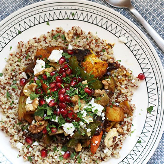 Oven Roasted Vegetables with Quinoa