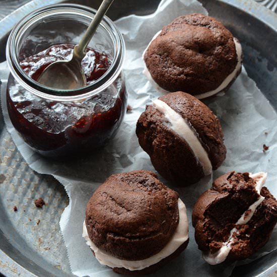 Dark Chocolate Cookie Sandwiches