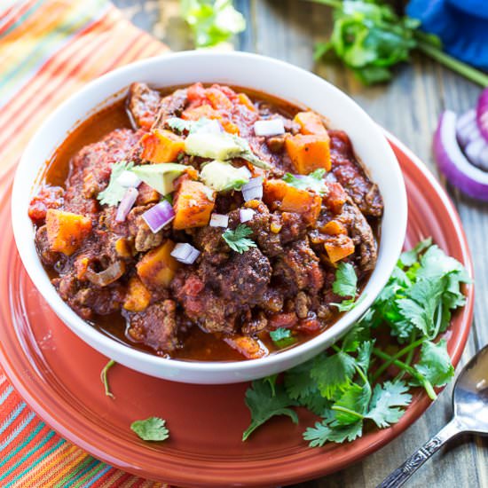 Beef and Sweet Potato Chili