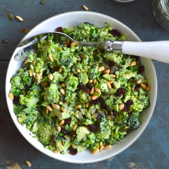 Broccoli Salad with Cashew Dressing