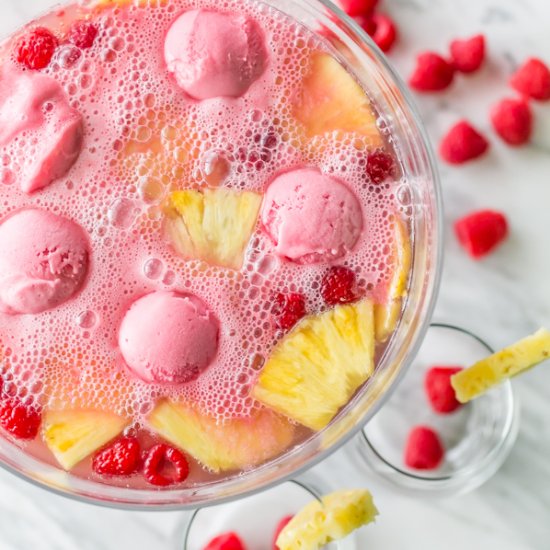 Raspberry Sherbet Party Punch