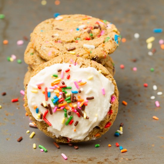 Browned Butter Funfetti Cookies