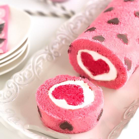 “Love is All Around” Cake Roll