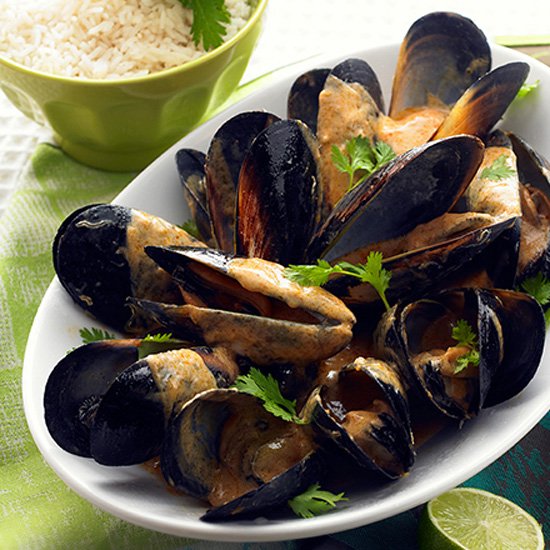 Creamy Thai Style Mussels