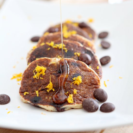 Dark Chocolate Satsuma Pancakes