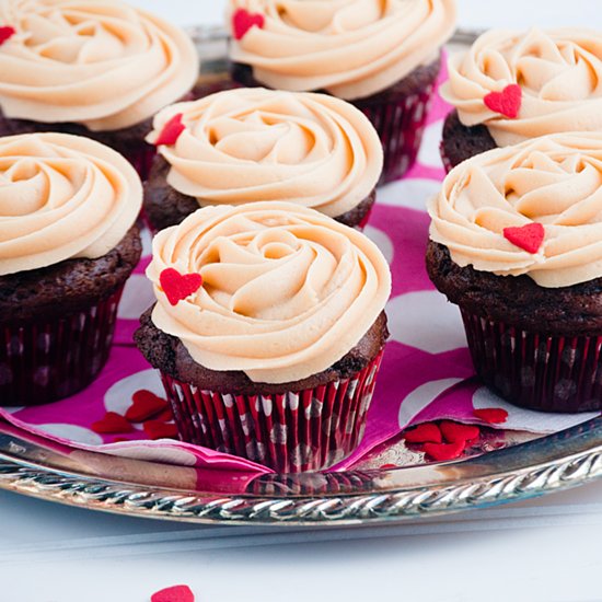 Chocolate Peanut Butter Cupcakes