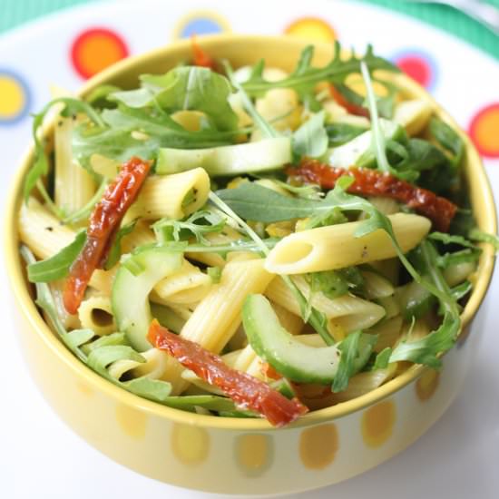 Arugula, Cucumber and Pasta Salad