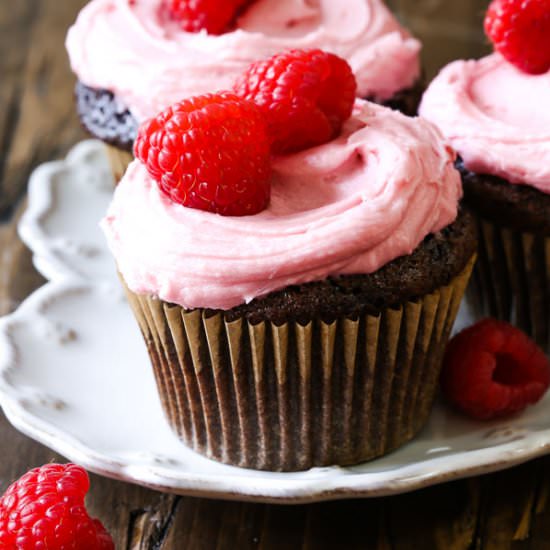 Chocolate Raspberry Cupcakes