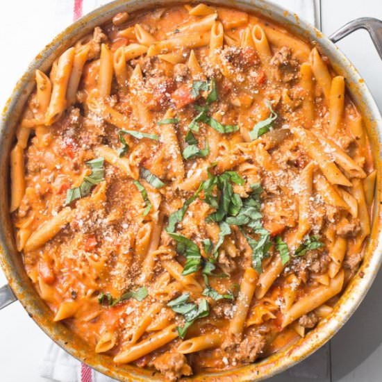 One-Pot Creamy Sausage Pasta