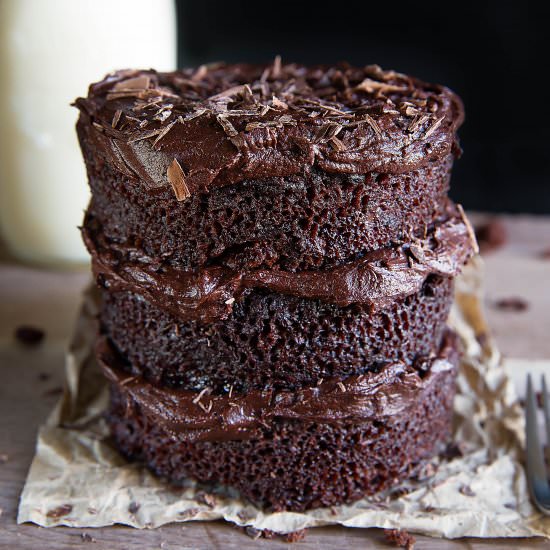 30 Minute Chocolate Cake For Two