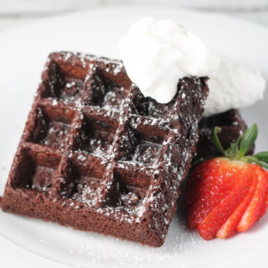 Double Chocolate Waffle Brownies