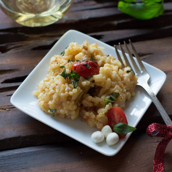 Creamy Tomato & Mozzarella Risotto