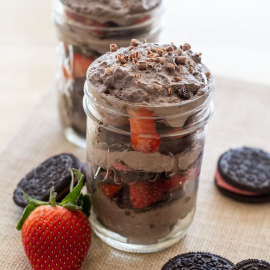 Dark Chocolate Brownie Trifle