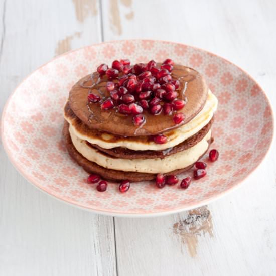 Cocoa and Vanilla Pancake Tower