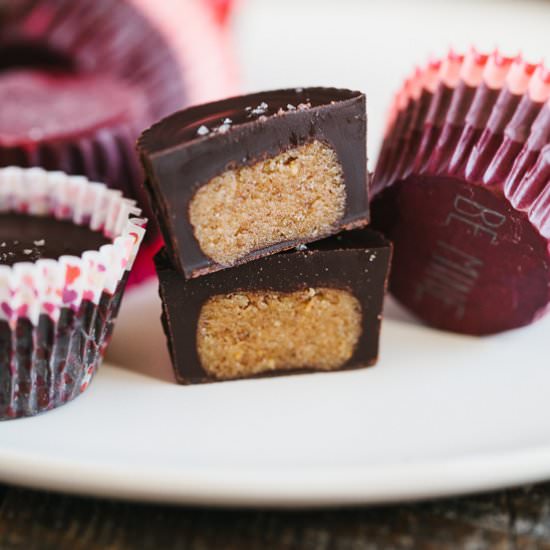 Dark Chocolate Hazelnut Butter Cups