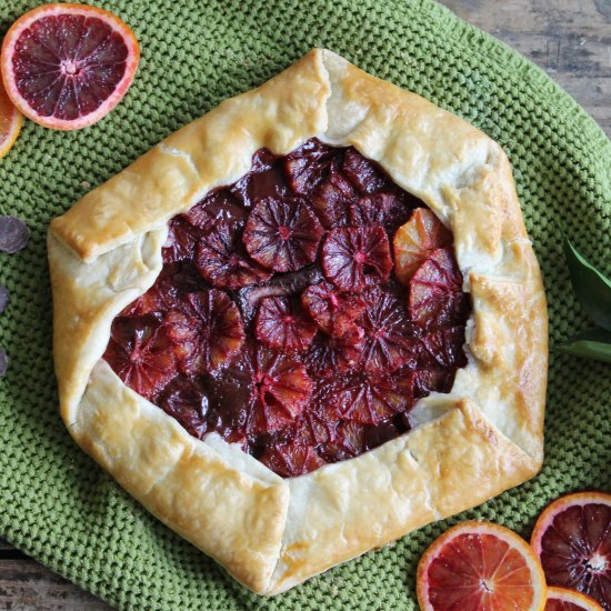 Blood Orange and Chocolate Crostata