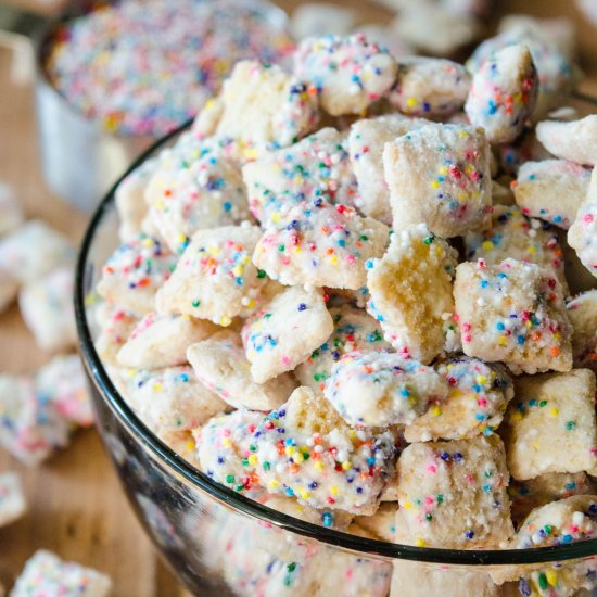 Cake Batter Puppy Chow