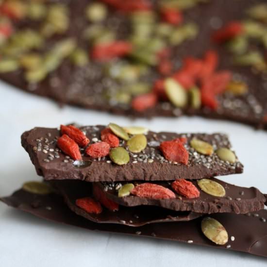 Dark Chocolate Beauty Bark