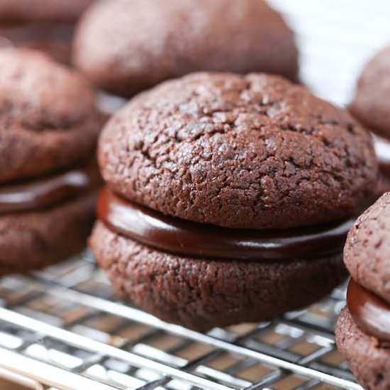 Triple Chocolate Sandwich Cookies