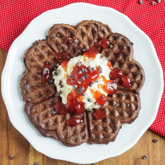 Dark Chocolate Waffles