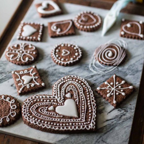 Chocolate Valentine’s Cookies