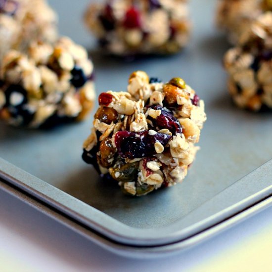 Cranberry Pistachio Granola Bites