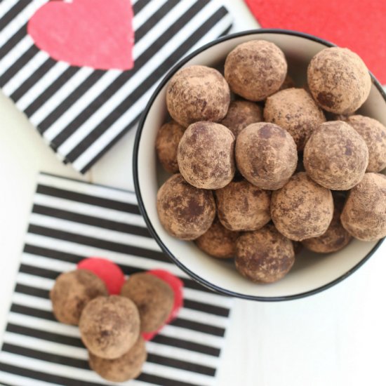 Healthy PB&J Chocolate Truffles