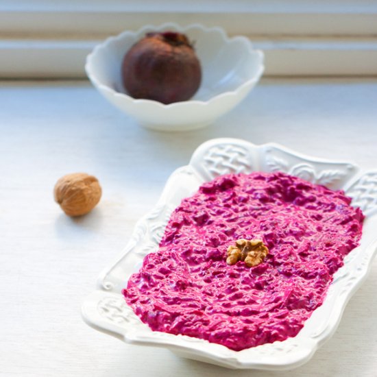 Beet Salad with Yogurt & Walnuts