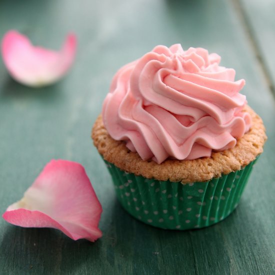 Rosewater Pistachio Cupcakes