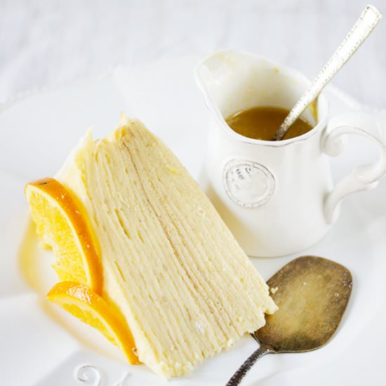 Crepe Cake with Oranges